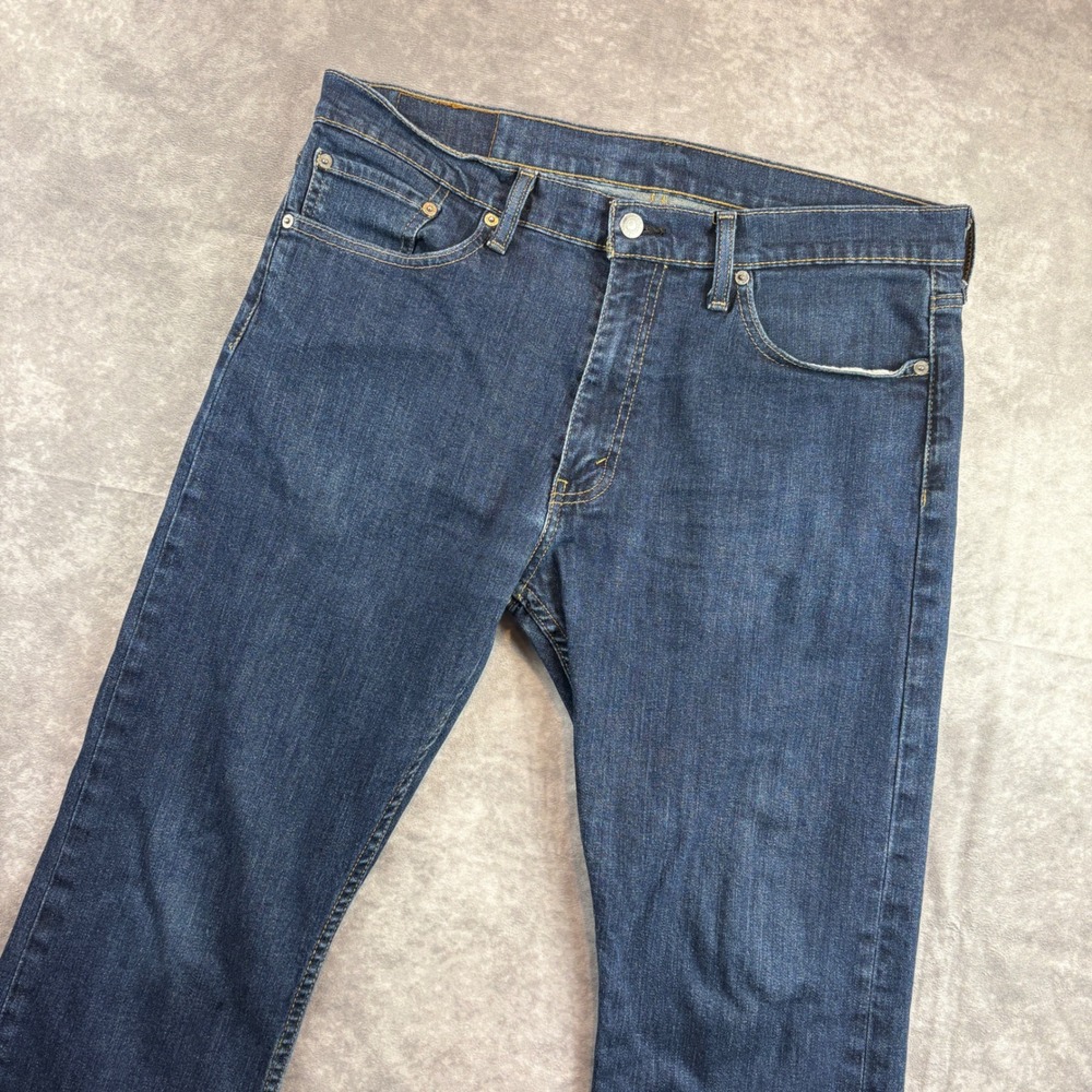 Levi's 513 Slim Straight Jeans Mens 34x30 Dark Wash Blue Denim Pants